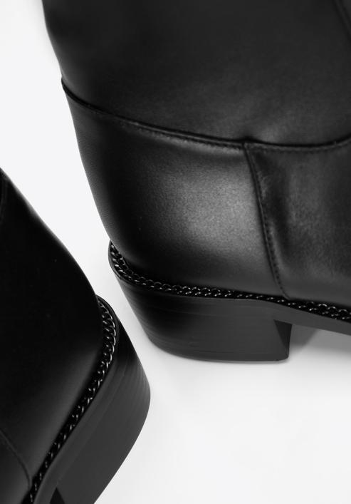 Overknee-Stiefel aus Leder für Damen, schwarz, 97-D-503-1-38, Bild 7