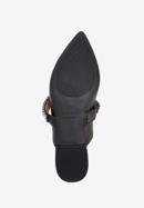 Pantoletten aus Leder mit glänzendem Riemen, schwarz, 96-D-958-9-38, Bild 6