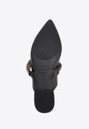 Pantoletten aus Leder mit glänzendem Riemen, schwarz, 96-D-958-9-40, Bild 6