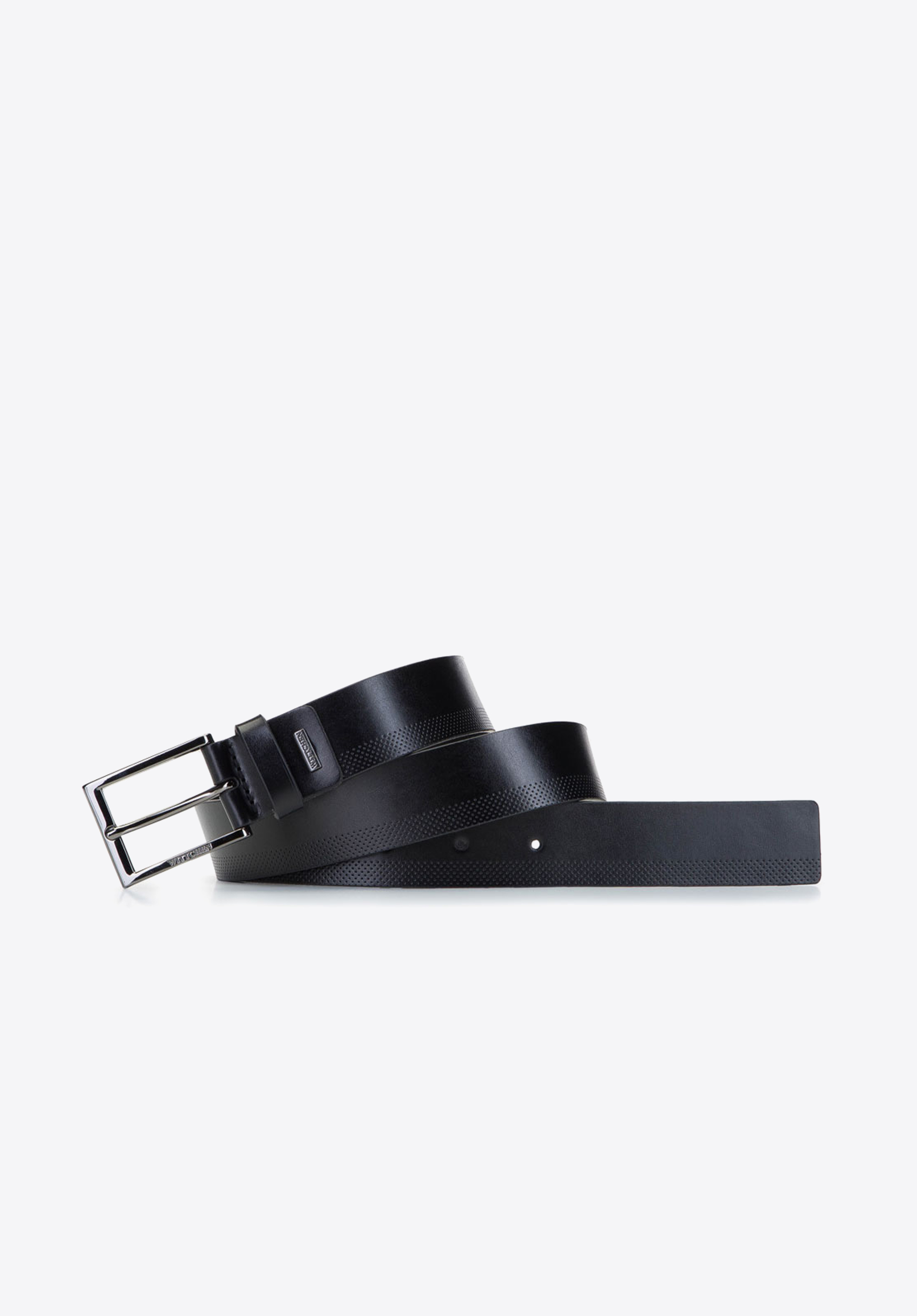 PERFORIERTER LEDERGÜRTEL FÜR HERREN, schwarz, 92-8M-364-1-12, Bild 1