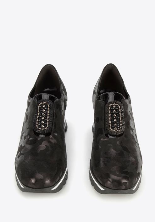 Plateau-Sneakers für Damen, schwarz, 95-D-651-1-35, Bild 2