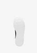 Plateau-Sneakers für Damen aus elastischem Stoff mit Verzierung, schwarz, 95-D-655-1-35, Bild 6