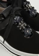Plateau-Sneakers für Damen mit Perlen, schwarz, 95-D-656-1-35, Bild 9
