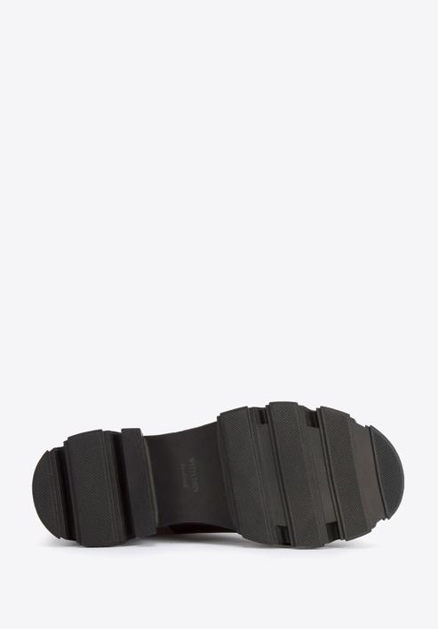 Plateau-Stiefeletten aus Leder für Damen, schwarz, 95-D-512-1-37, Bild 6