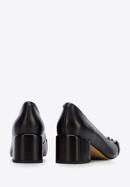 Pumps aus Leder mit Blockabsatz, schwarz, 96-D-510-P-36, Bild 5