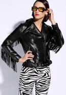 Ramones-Jacke für Damen mit Fransen, schwarz, 96-9P-100-1-M, Bild 2