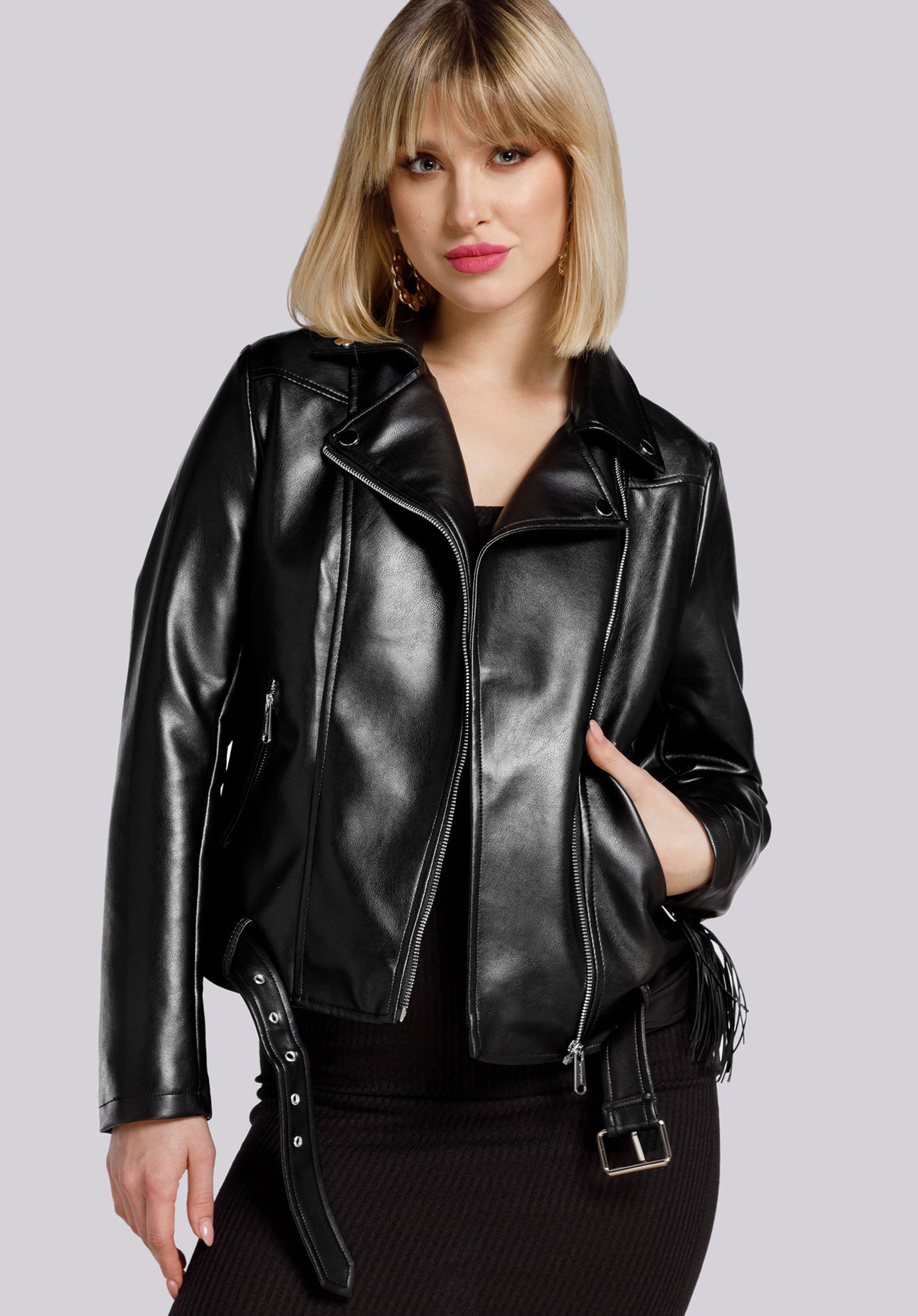 Ramones-Jacke mit Fransen, schwarz, 94-9P-103-1-L, Bild 1