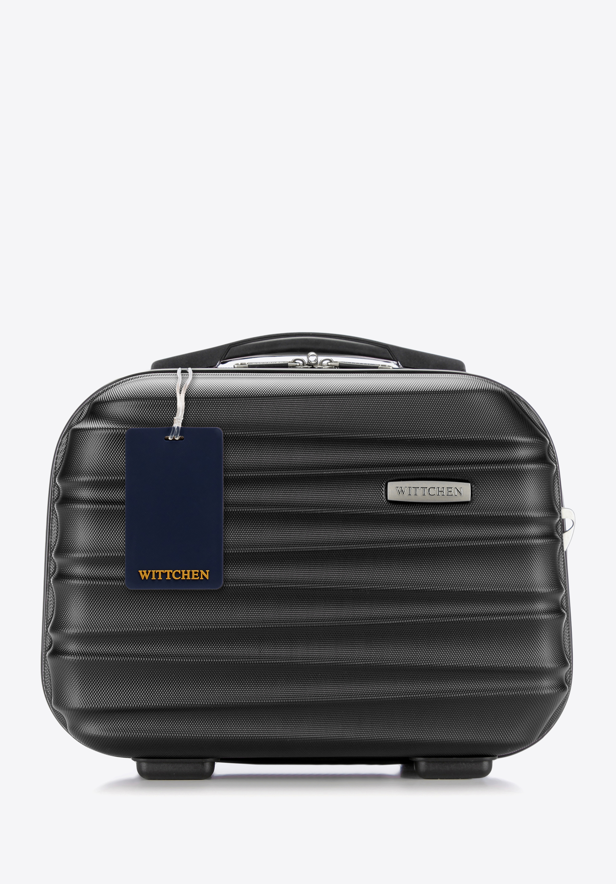 Reisekosmetikkoffer und Gepäckanhänger aus ABS mit Logo, schwarz, 56-3A-314-11Z6, Bild 1