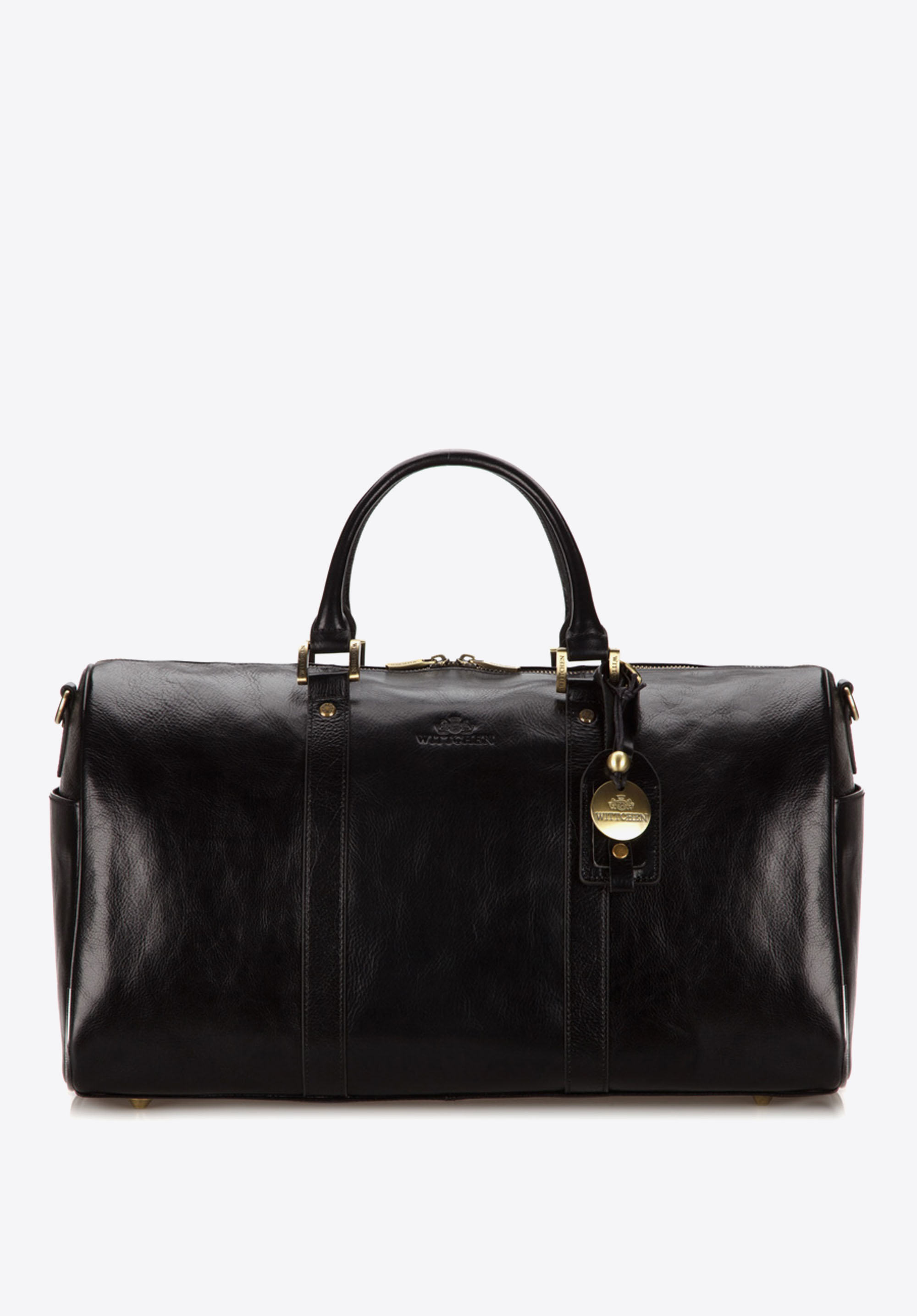 REISETASCHE AUS ECHTEM LEDER, schwarz, 21-3-313-1, Bild 1
