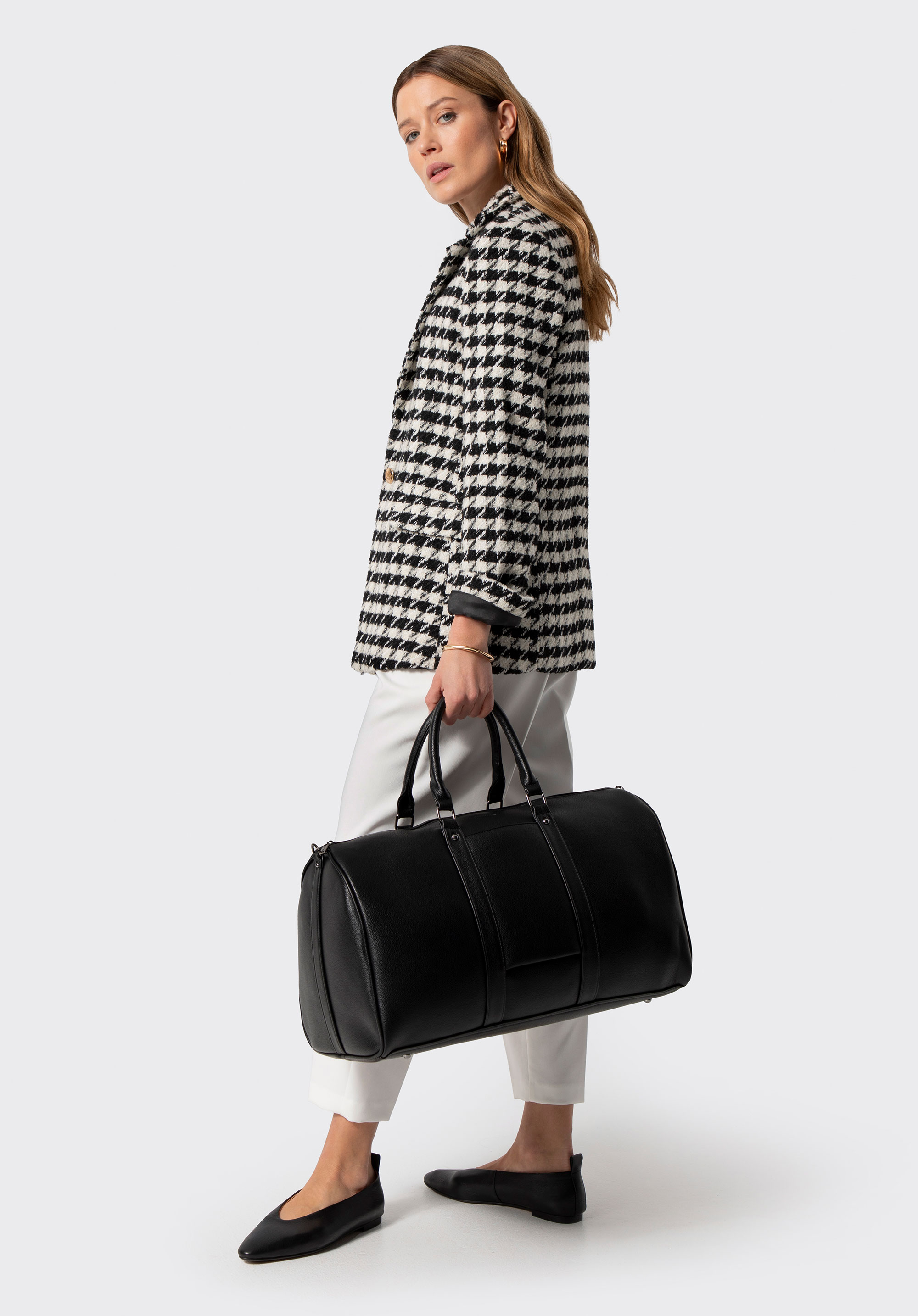 Reisetasche für Herren mit verstellbarem Riemen, schwarz, 102-3P-915-1, Bild 1