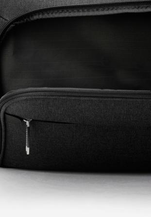 Reisetasche mit rotem Reißverschluss, schwarz, 56-3S-507-12, Bild 1