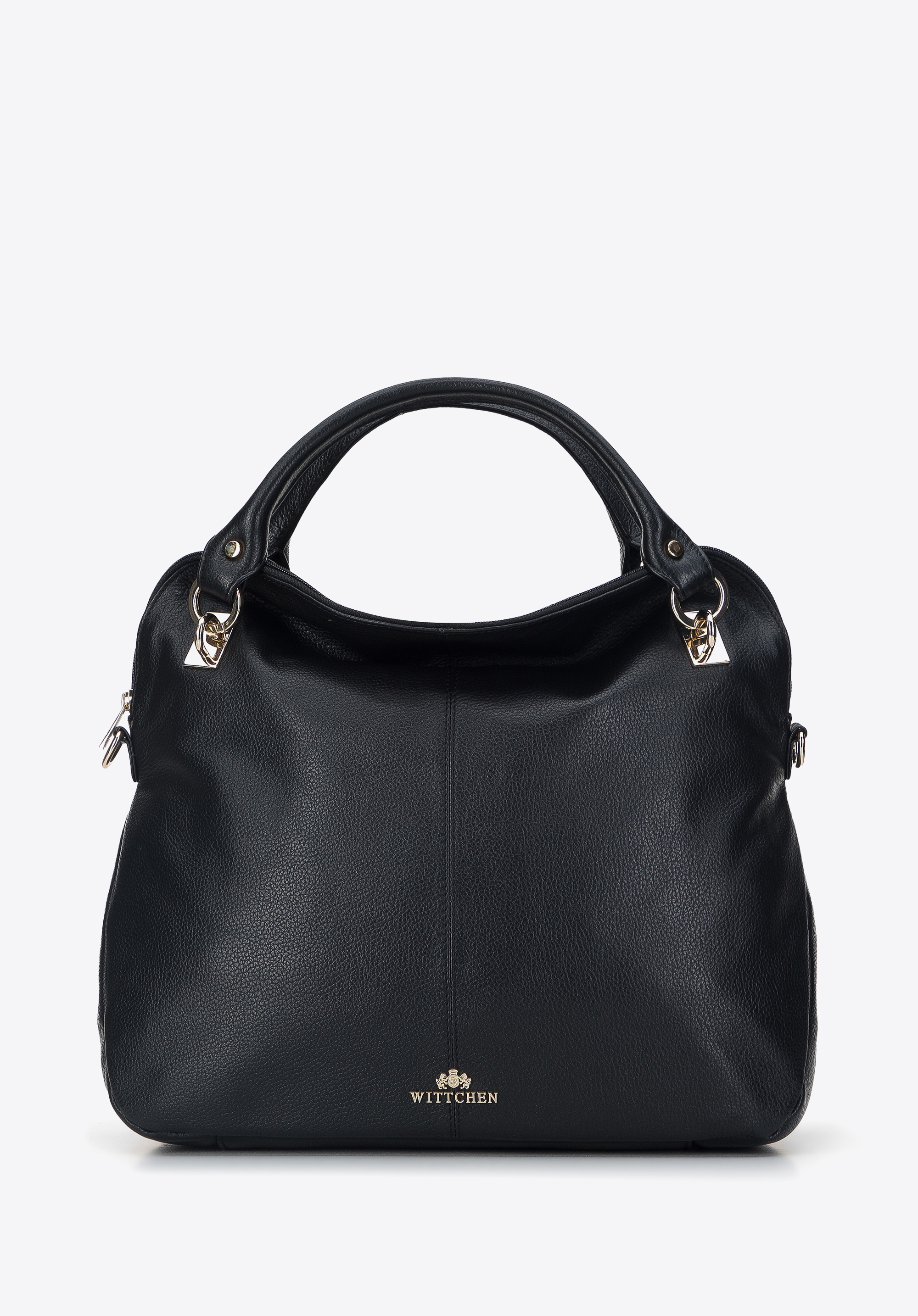 Runde Koffertasche aus Leder