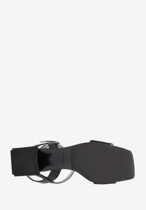 Sandaletten aus Leder mit Kette, schwarz, 94-D-510-1-35, Bild 6