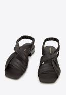 Sandaletten aus Leder mit Knoten, schwarz, 94-D-753-1-37, Bild 2