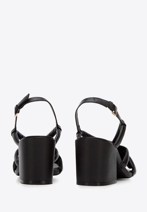 Sandaletten aus Leder mit Knoten, schwarz, 94-D-755-1-35, Bild 5