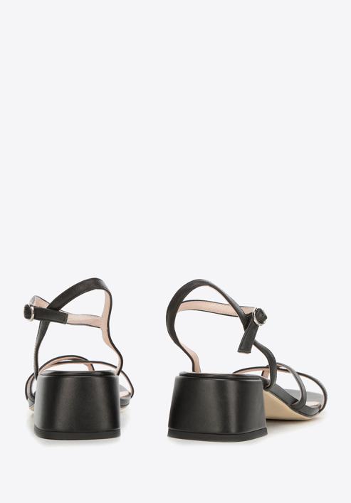 Sandaletten für Damen aus Leder mit dünnen Riemen, schwarz, 94-D-961-1-37, Bild 5