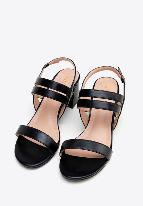 Sandaletten für Damen mit dünnem Riemen, schwarz, 98-DP-206-0-35, Bild 2