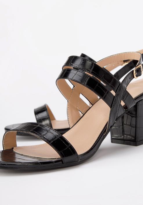 Sandaletten mit dünnem Riemen, schwarz, 94-DP-207-1-35, Bild 7