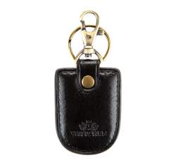 Runder Schlüsselanhänger aus Leder, schwarz, 21-2-008-1, Bild 1