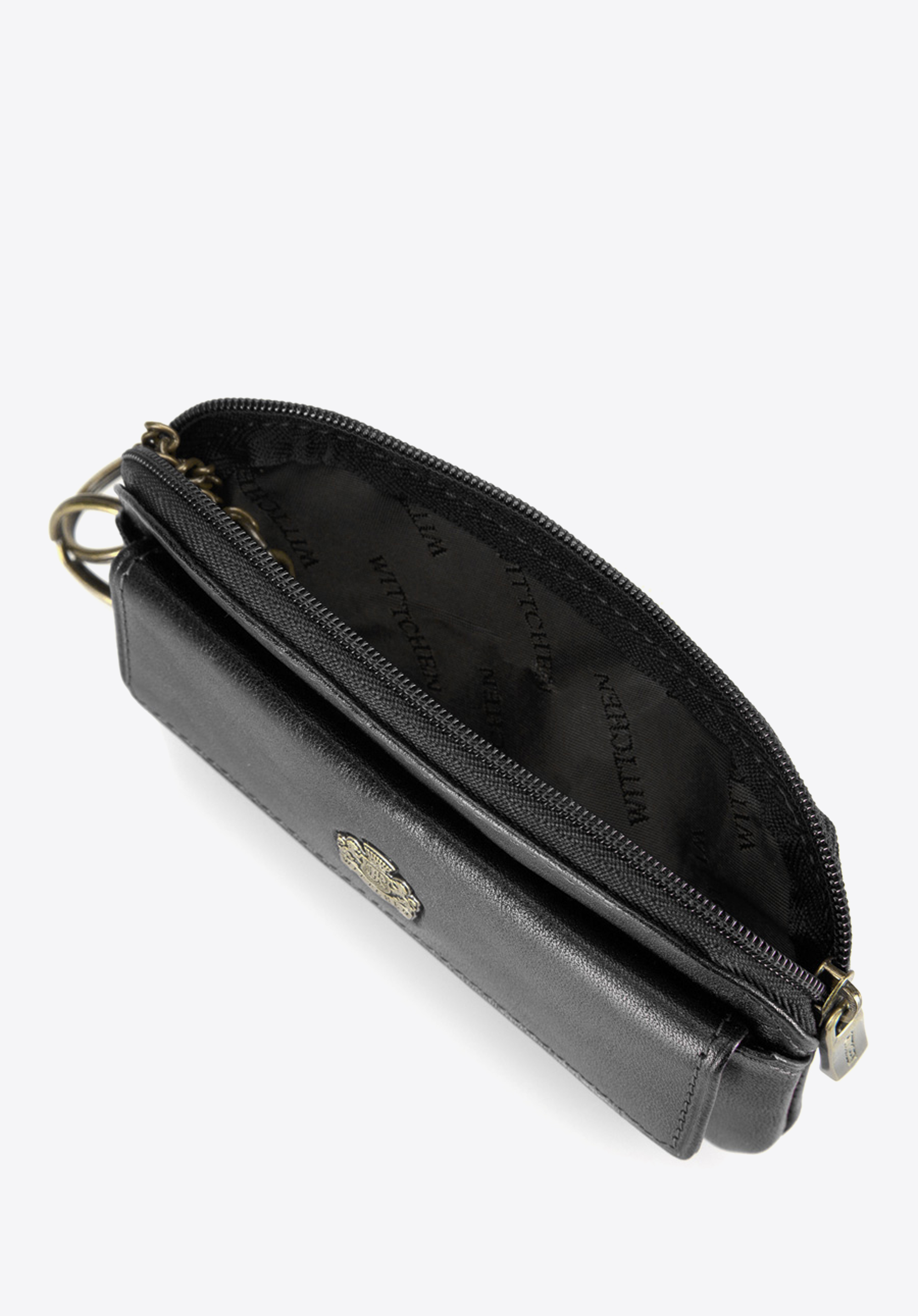 Leder-Schlüsseletui mit Fach, schwarz, 10-2-265-1, Bild 1