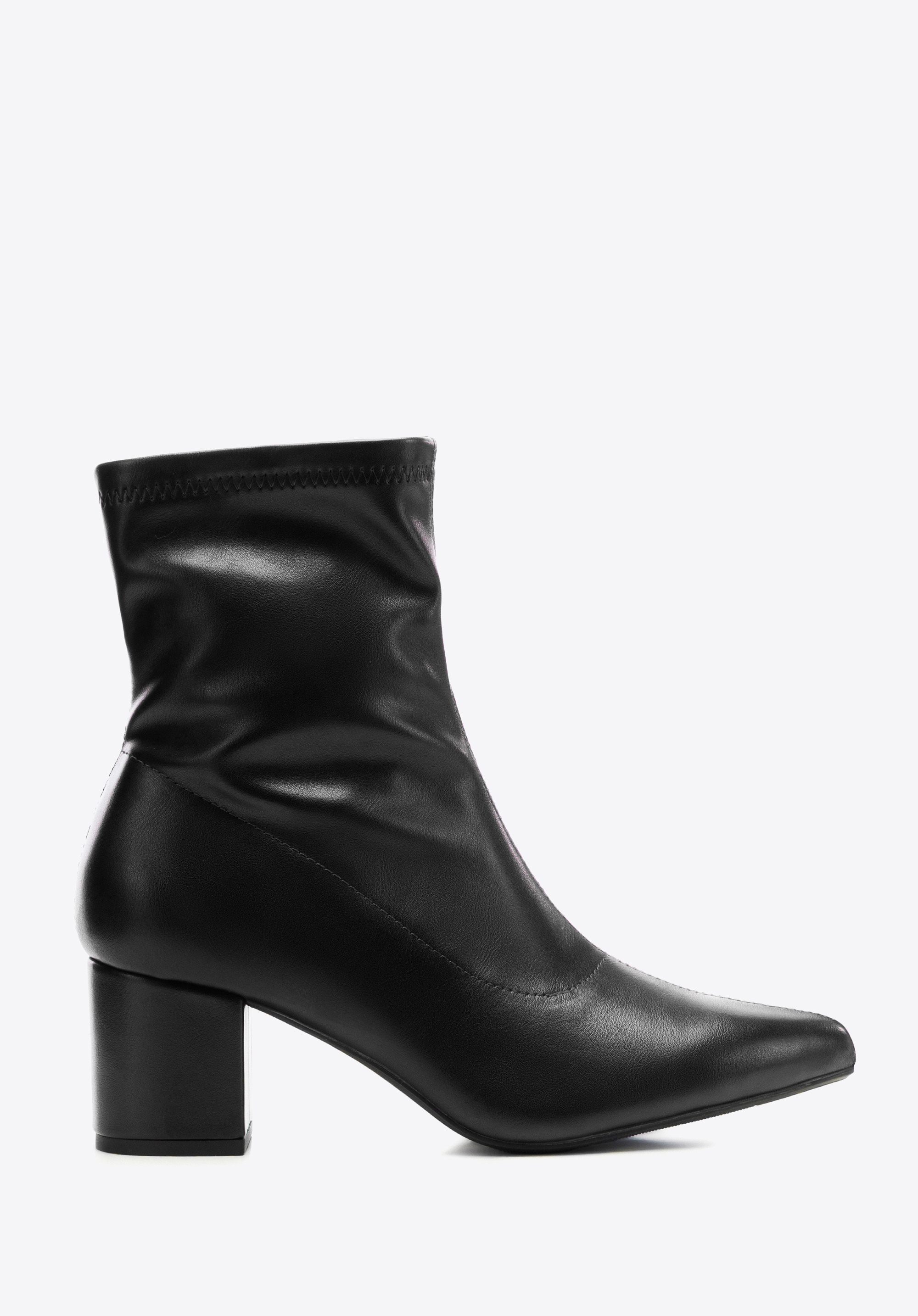 Passgenaue Damenstiefeletten mit Absatz, schwarz, 101-DP-852-1-40, Bild 1