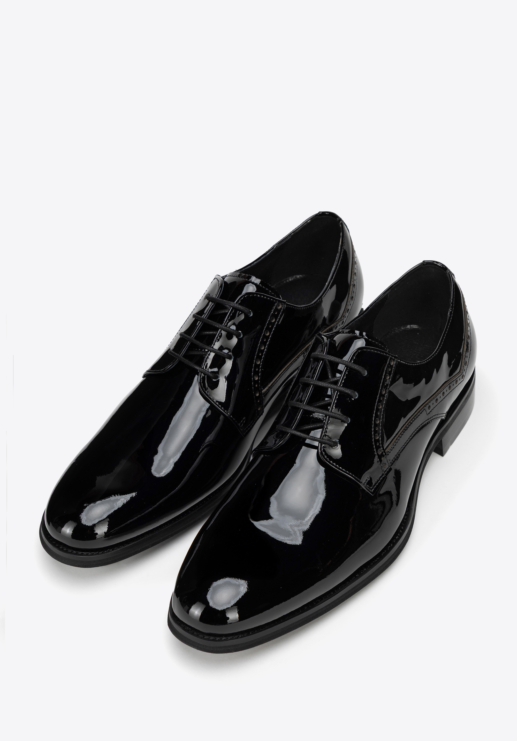 Herren Lackleder Derby Schuhe, schwarz, 100-M-514-1-42, Bild 1