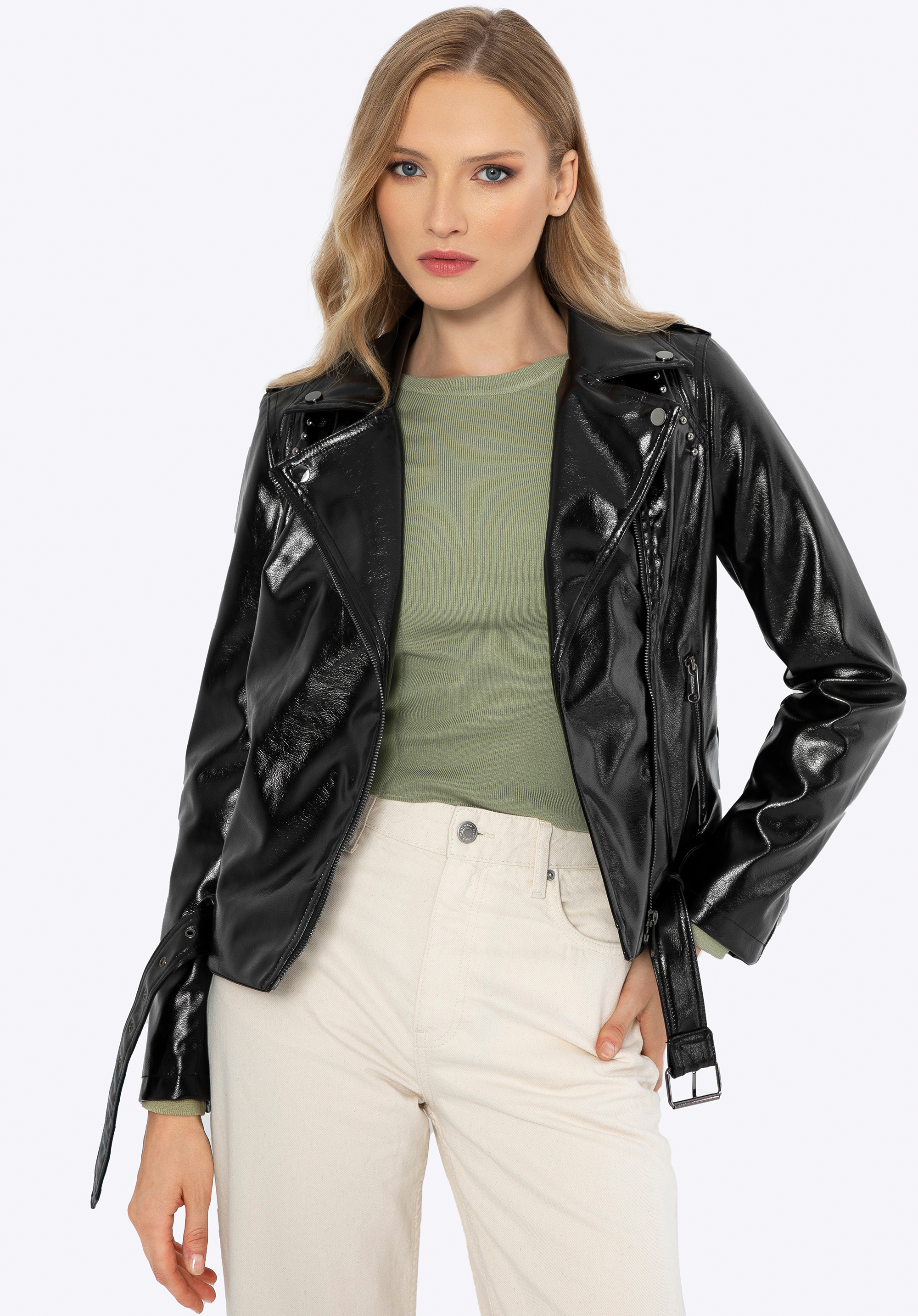 Damen-Ramones mit Nieten, schwarz-schwarzblau, 99-9P-110-11-L, Bild 1