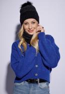 Damen-Winterset mit glänzendem Faden, schwarz-schwarzblau, 95-HF-020-1, Bild 15