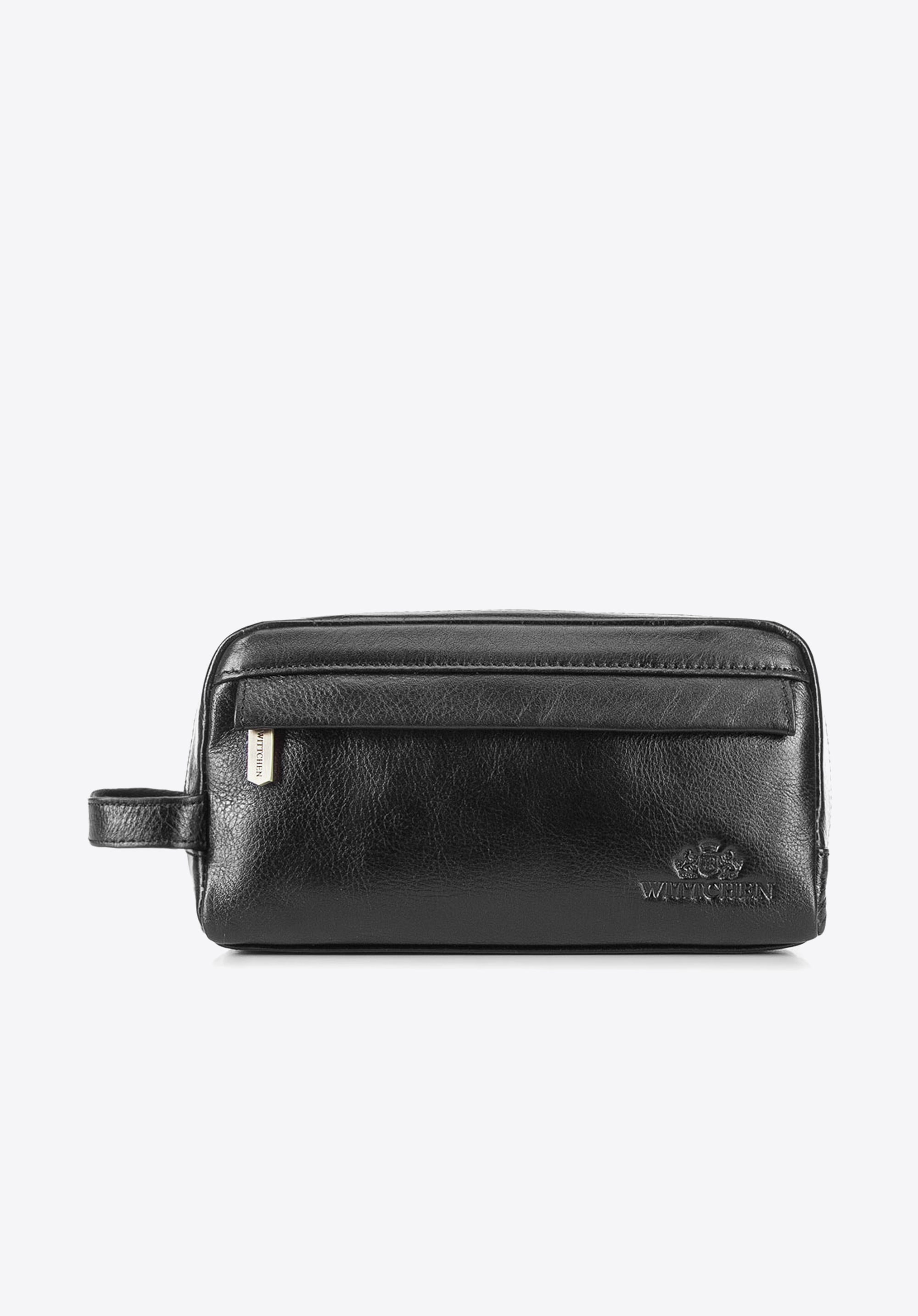 Schwarze Kosmetiktasche, schwarz, 21-3-021-1, Bild 1