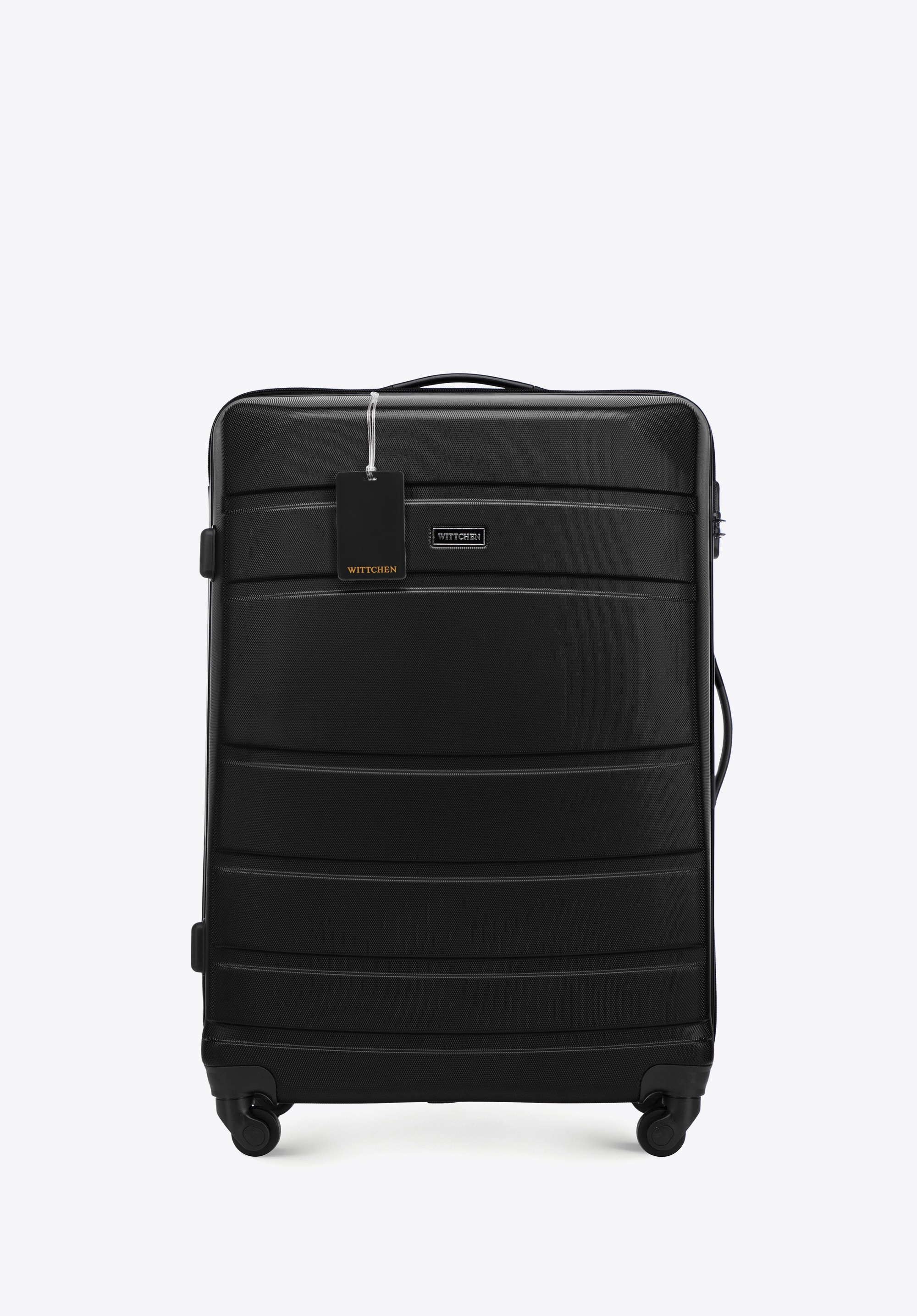 Set: großer ABS-Koffer mit Gepäckanhänger, schwarz, 56-3A-653-10Z5, Bild 1