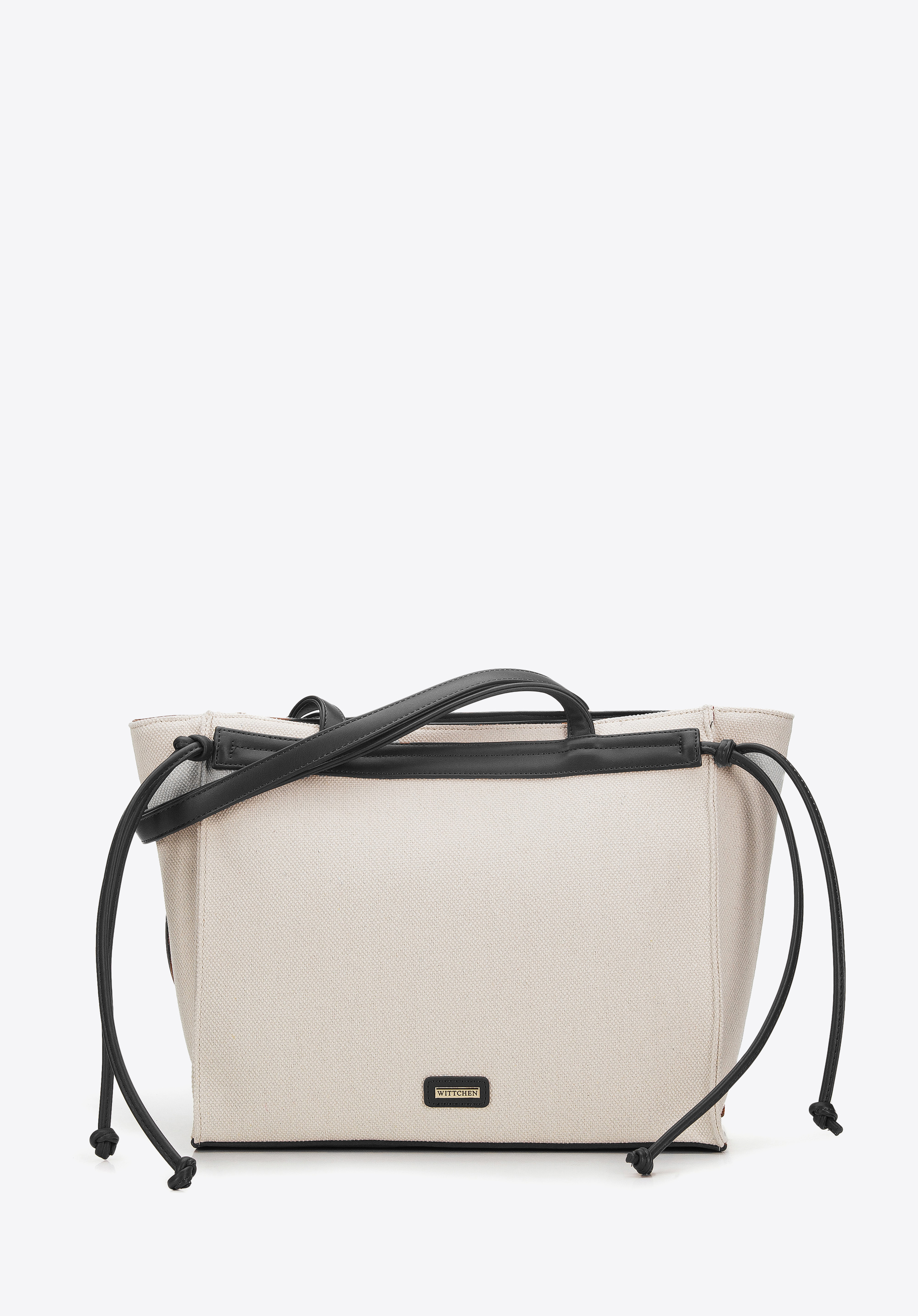 Shopper-Tasche aus Baumwolle, schwarz, 94-4Y-218-1, Bild 1