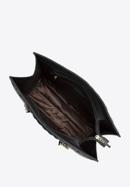 Shopper-Tasche aus gestepptem Leder an einer Kette, schwarz, 97-4E-629-3, Bild 4