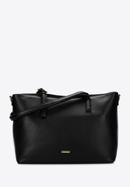 Shopper-Tasche aus Kunstleder, schwarz, 97-4Y-527-4, Bild 1