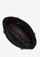 Shopper-Tasche aus Leder mit geometrischen Ziernähten, schwarz, 96-4E-628-0, Bild 4