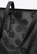 Shopper-Tasche aus Leder mit Monogramm, schwarz, 96-4E-630-1, Bild 5