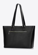 Shopper-Tasche aus Leder mit Vordertasche, schwarz, 29-4E-017-4, Bild 3