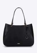 Shopper-Tasche aus mattem Öko-Leder, schwarz, 97-4Y-520-1, Bild 2