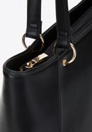 Shopper-Tasche aus mattem Öko-Leder, schwarz, 97-4Y-520-1, Bild 5
