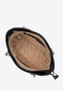 Shopper-Tasche aus Öko-Leder an einer dicken Kette, schwarz, 96-4Y-633-1, Bild 4