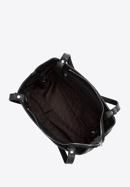 Shopper-Tasche aus zwei Lederarten, schwarz, 97-4E-003-Z, Bild 5