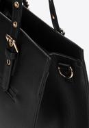 Shopper-Tasche mit genieteten Riemen, schwarz, 97-4Y-516-1, Bild 5