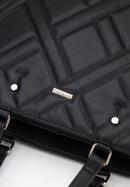 Shopper-Tasche mit geometrisch gesteppter Vorderseite, schwarz, 95-4Y-503-1, Bild 4