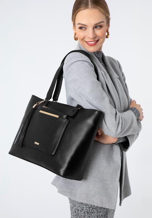 Shopper-Tasche mit herausnehmbarer Pro-Öko-Tasche, schwarz, 97-4Y-231-4, Bild 15