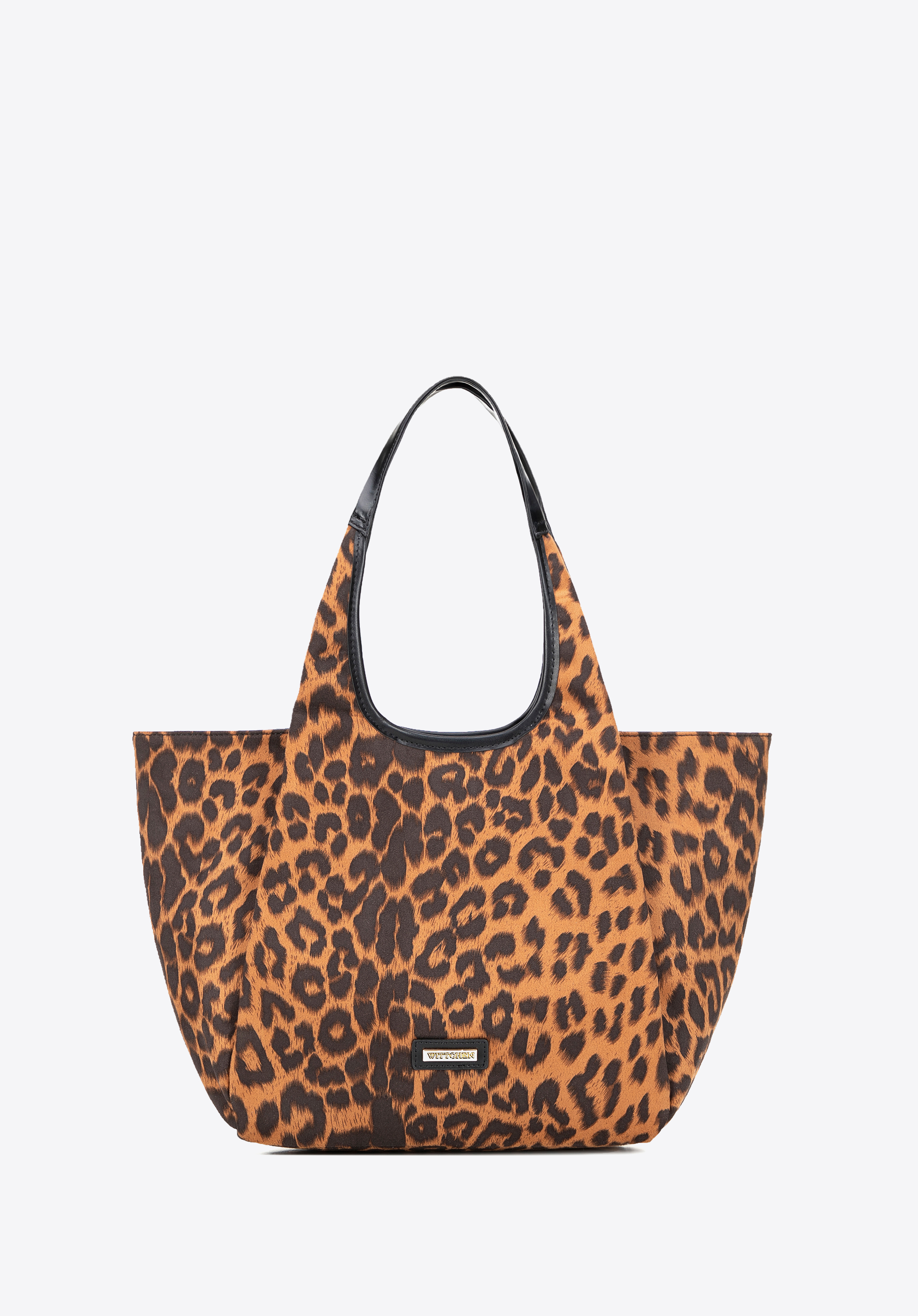 Shopper-Tasche mit Leopardenmuster, braun, 101-4Y-414-4, Bild 1