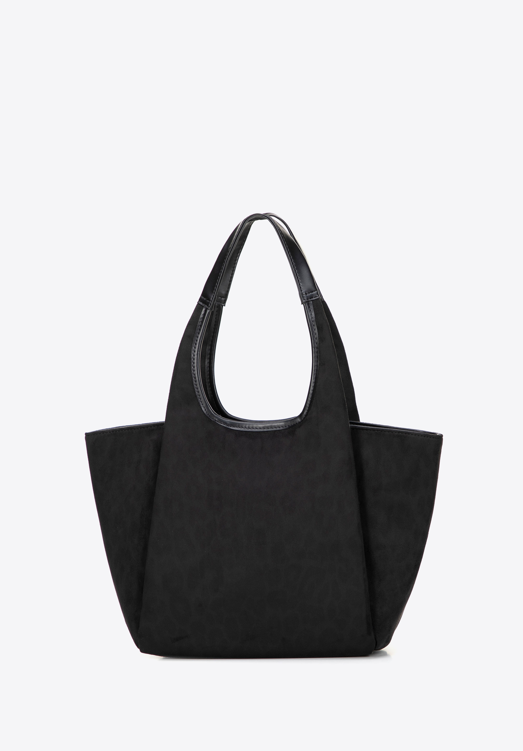 Shopper-Tasche mit Leopardenmuster, schwarz, 101-4Y-414-1, Bild 1