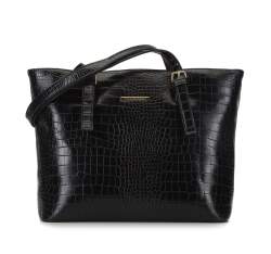 Shopper-Tasche mit verstellbaren Henkeln, schwarz, 93-4Y-905-10, Bild 1
