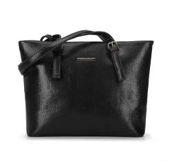 Shopper-Tasche mit verstellbaren Henkeln, schwarz, 93-4Y-905-11, Bild 1