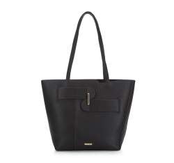 Shopper-Tasche mit Verzierung, schwarz, 94-4Y-601-1, Bild 1