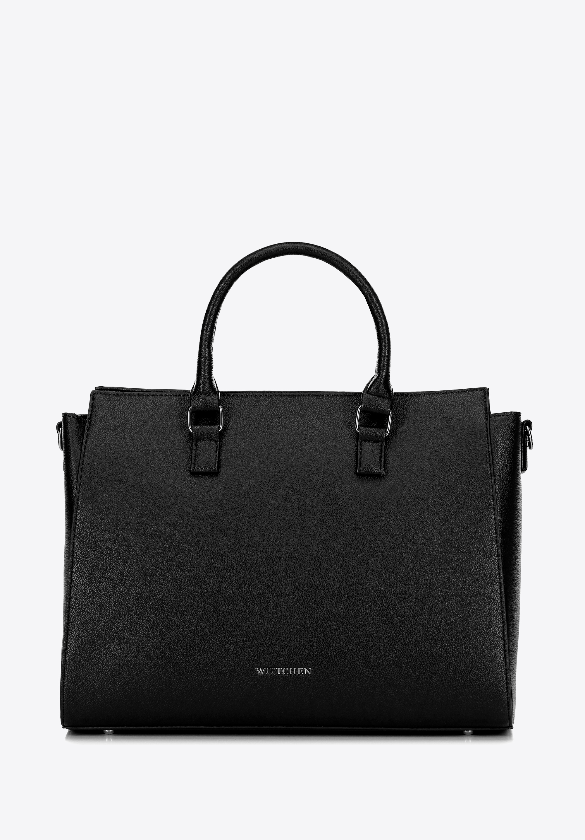 17"-Laptoptasche für Damen aus Öko-Leder, schwarz-silber, 100-4Y-919-1S, Bild 1