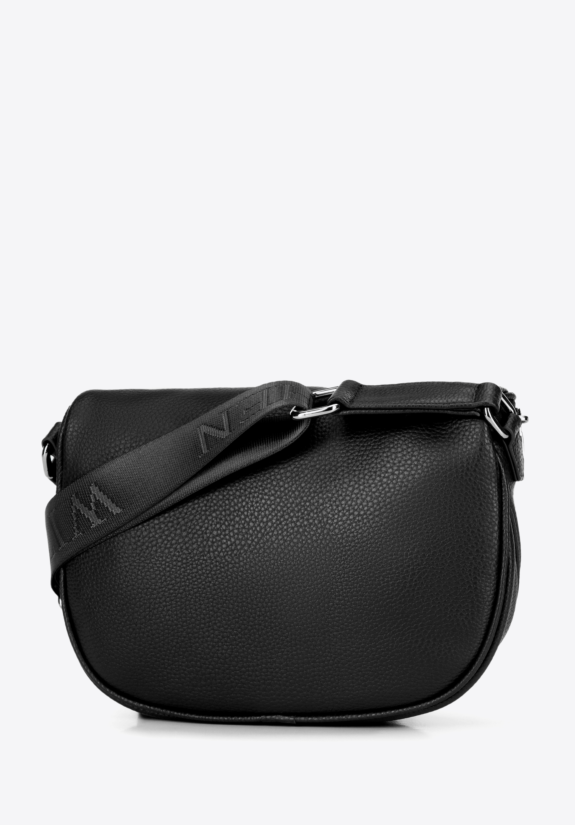 Damen Gürteltasche aus Öko-Leder, schwarz-silber, 100-3Y-010-1S, Bild 1